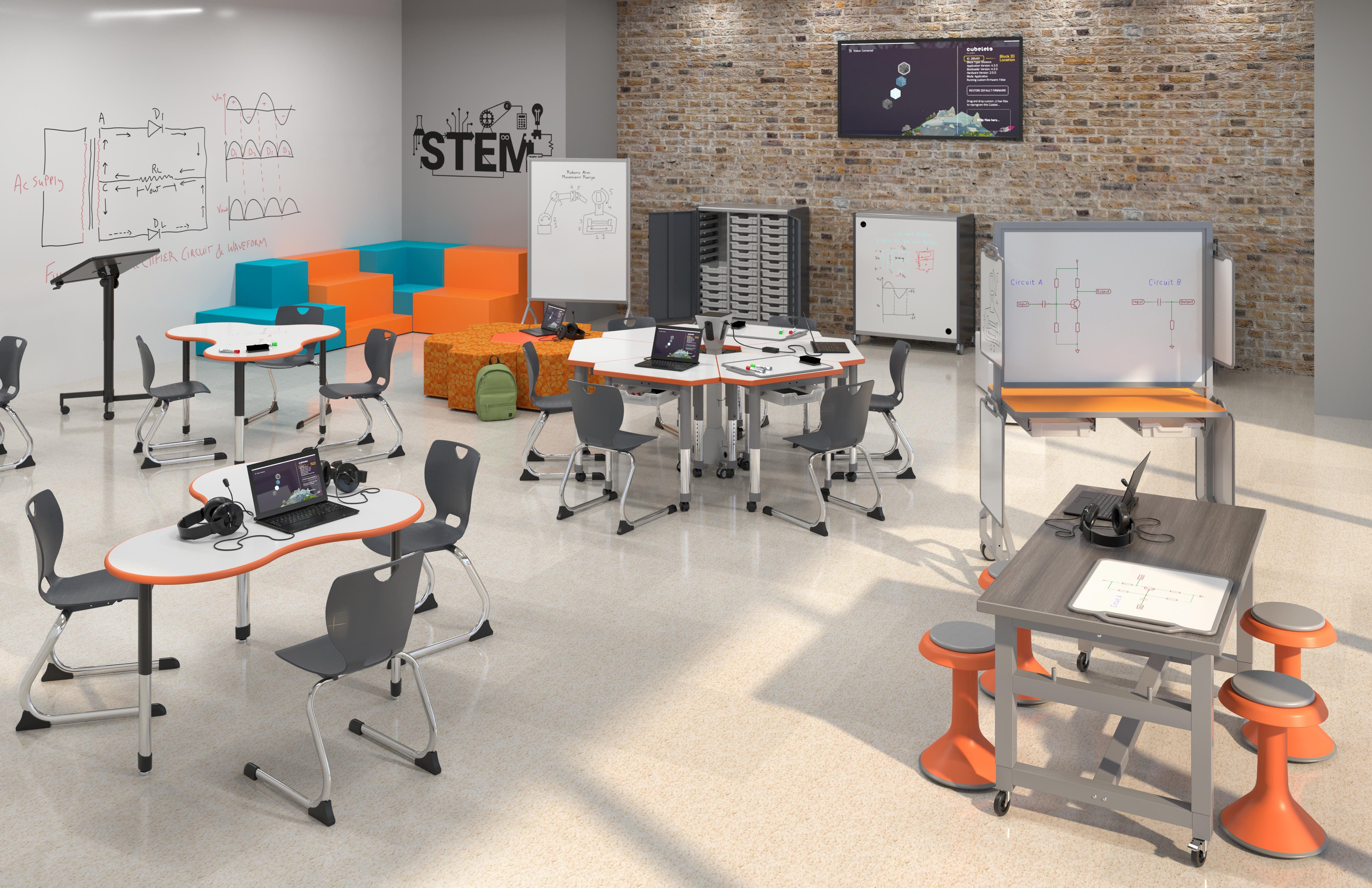 Classroom Select Advocate Series Makerspace Project Table,Titanium